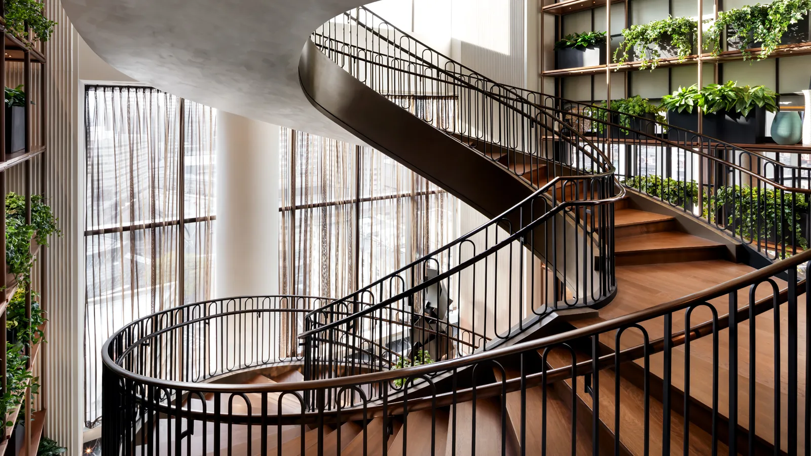 Raffles spiral staircase